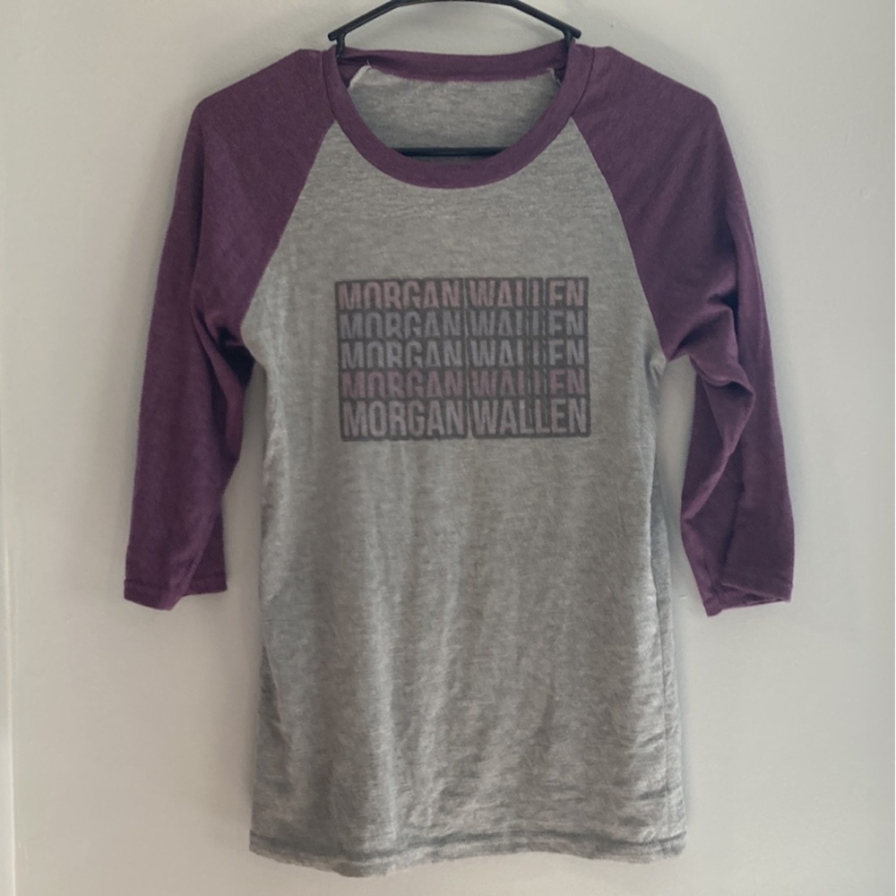 Morgan Wallen distressed 3/4 sleeve shirt
